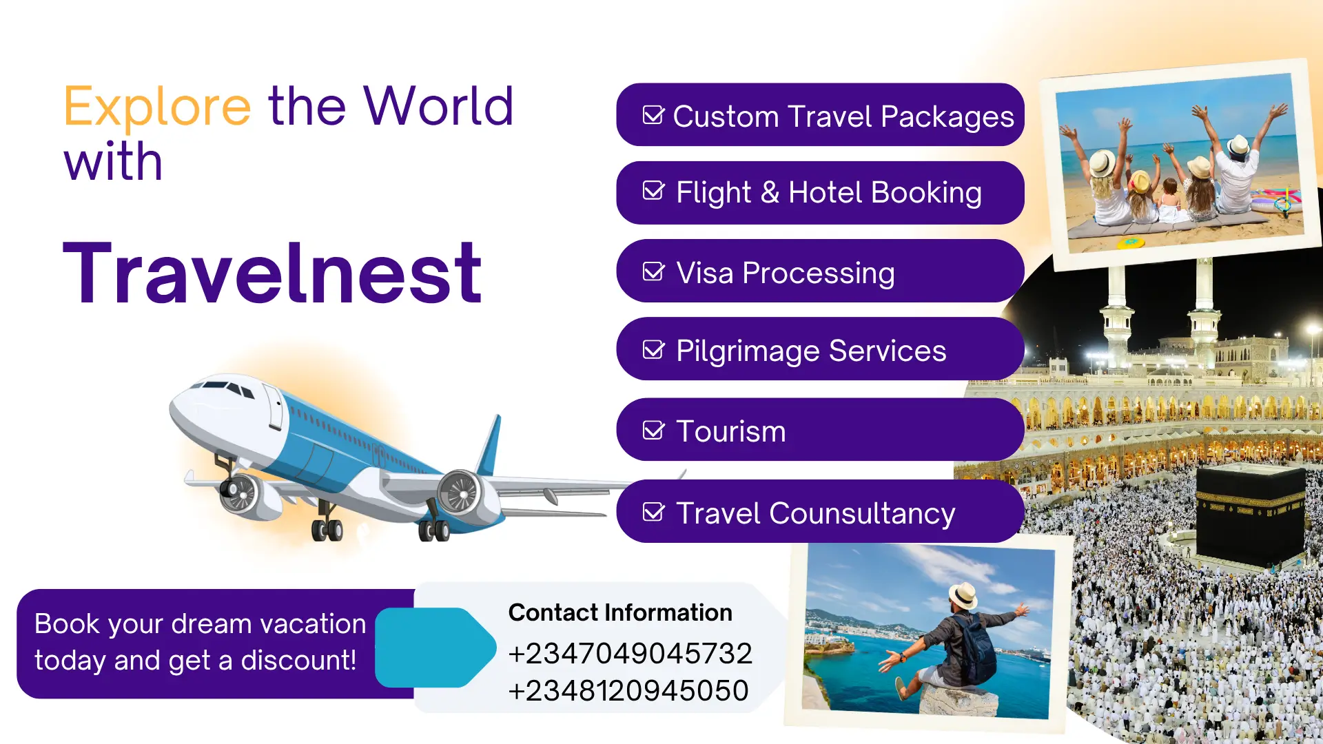 Travelnest, Hajj and Umrah, Visa, Study Abroad, Travel guide